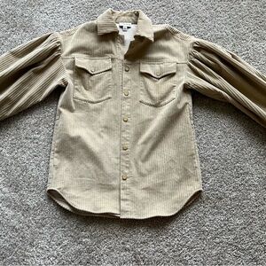 Women’s Tan Corduroy Shirt